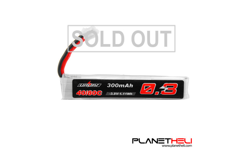 URUAV 3.8V 300mAh 40 / 80C 1S HV 4.35V PH2.0 Lipo Battery for Eachine TRASHCAN Snapper6 7 Mobula7